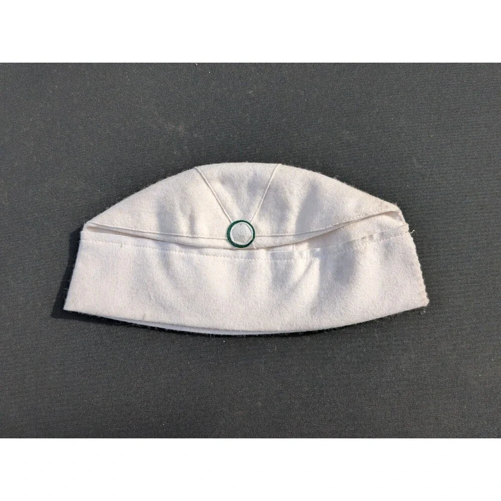 Vintage 4H Member's Hat Garrison Wool Felt White 1950s Clover
